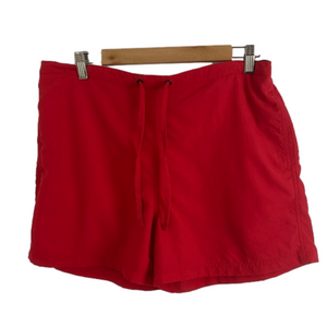 L.L. Bean Women's Red Nylon Drawstring Shorts